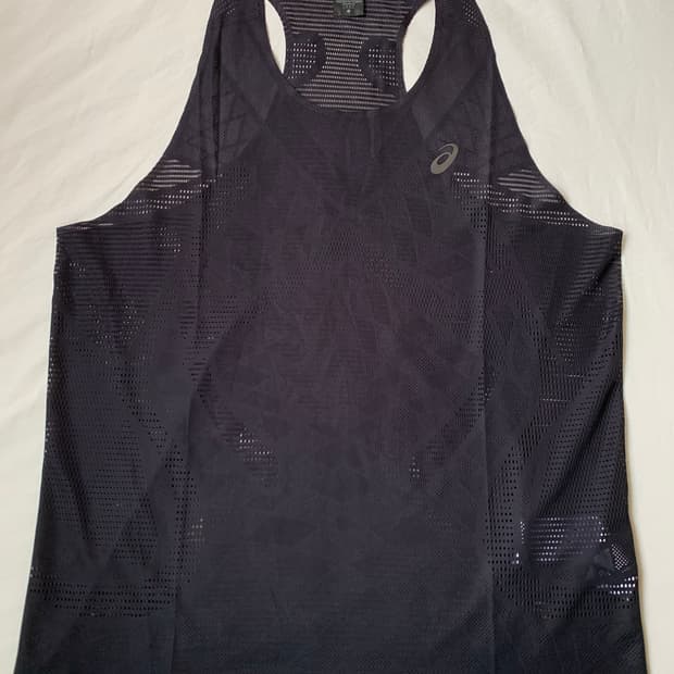 아식스 메타런 싱글렛 블랙 L