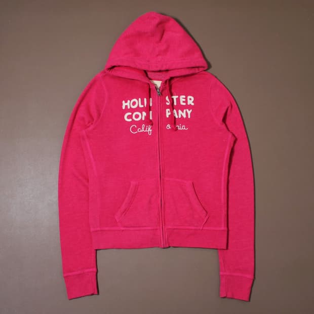 Hollister 홀리스터 핑크 기모 후드집업