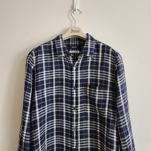 DKNY 린넨체크셔츠 (S