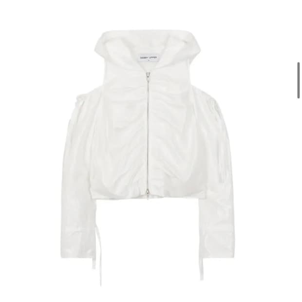 데비어퍼 셔링컷아웃 집업