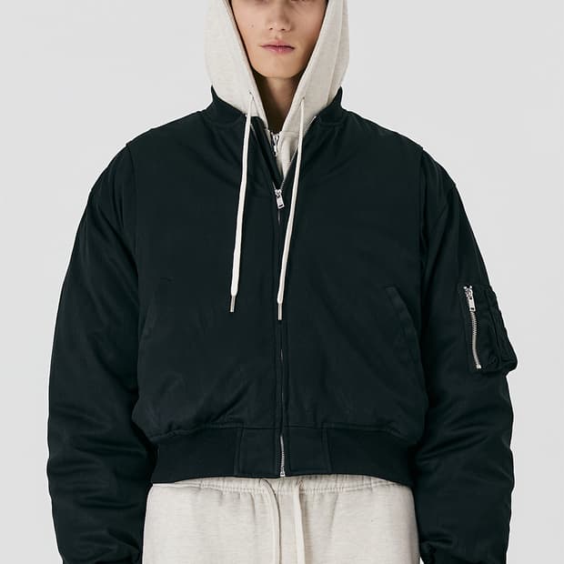 [새상품)WOOALONG 우알롱 크랙 오버핏 MA-1(M)