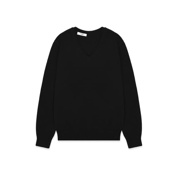 글로니 CLASSIC V-NECK SLIM KNIT BLACK 블랙 니트