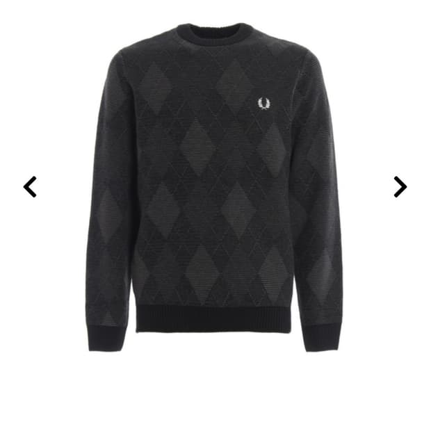 프레드페리 아가일 니트  M 남성 스웨터