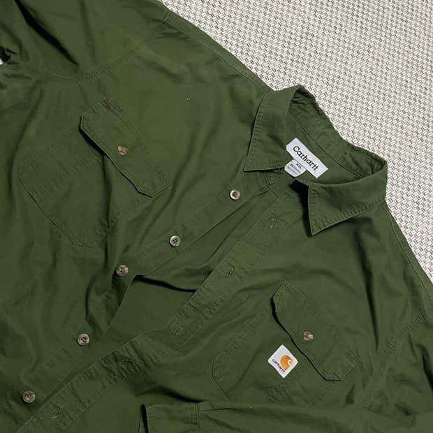 칼하트 카키 셔츠 남방