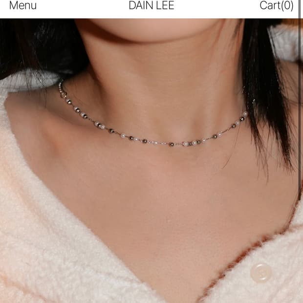 dain lee MIXED PEARL NECKLACE 다인리 목걸이