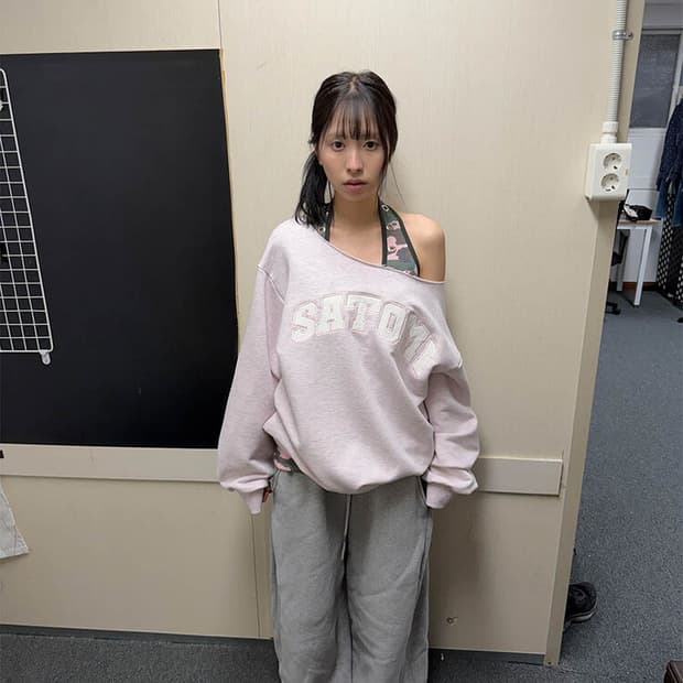 사토미라디오 One-shoulder patchwork MTM 세트