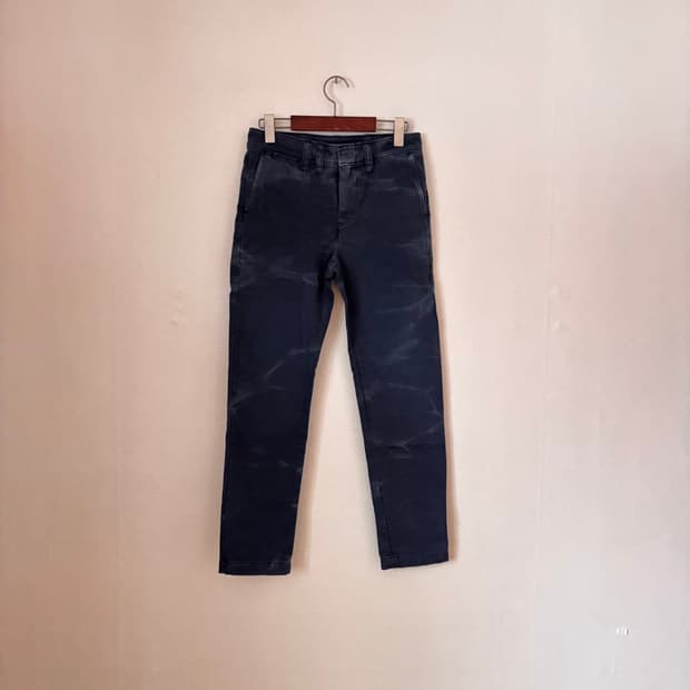 폴로 랄프로렌 가먼트다잉 면바지 26 빈티지 네이비 나염 워싱