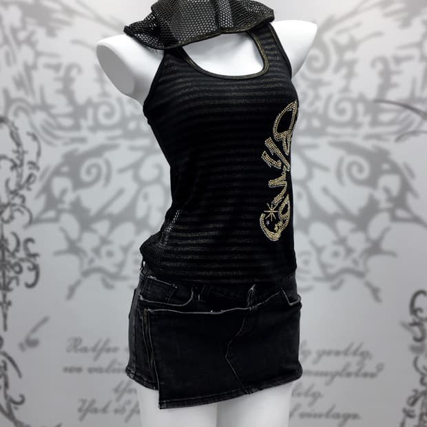 00's mesh hoodie sleeveless