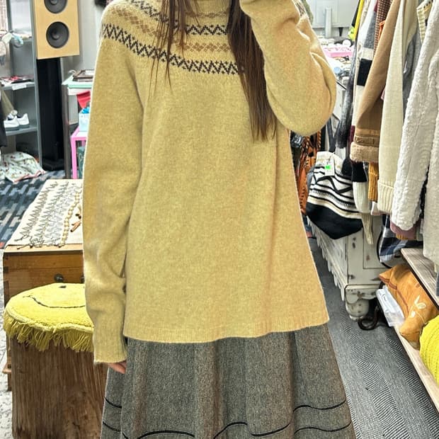 빈티지 니트&치마 세트