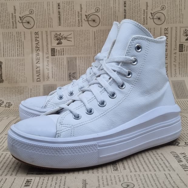 컨버스 무브 레더 흰색 하이탑250