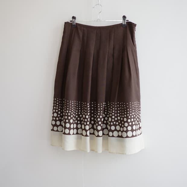 Chocolate brown dot skirt