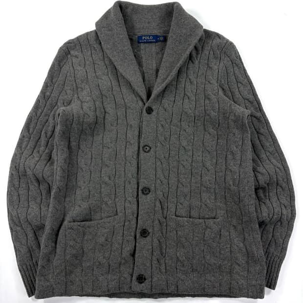 폴로 랄프로렌 울 숄카라 가디건 