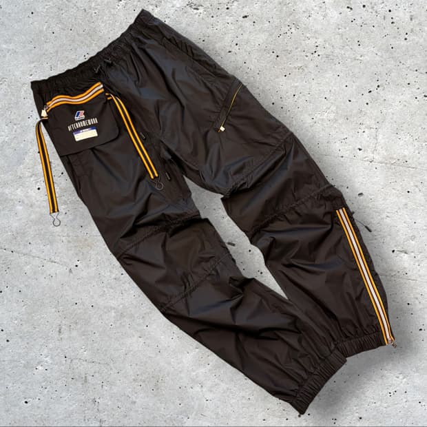 KWAY 까웨 애프터홈워크 나일론 트랙 팬츠 블랙 D740