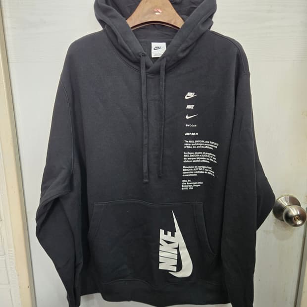 L,100)) NIKE 나이키 기모 후드티셔츠! 디자인 짱 이뻐요!!
