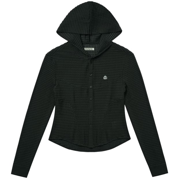 코이세이오 라운드 후드 셔츠 챠콜