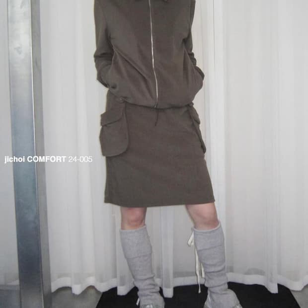 지초이 24-005 플리스 브라운 셋업