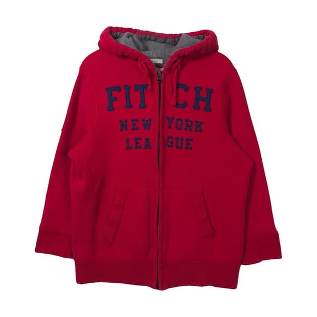 아베크롬비 빈티지 아카이브 FITCH 로고 후드집업 L