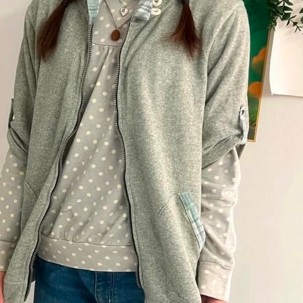 빈티디 반팔 후드 너드 모리걸