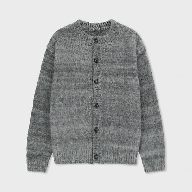 벨리에 브러쉬드 탐 가디건 - 포그 그레이 5(105)