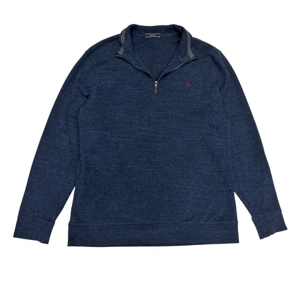 해지스 퍼피자수 면혼방 반집업티셔츠