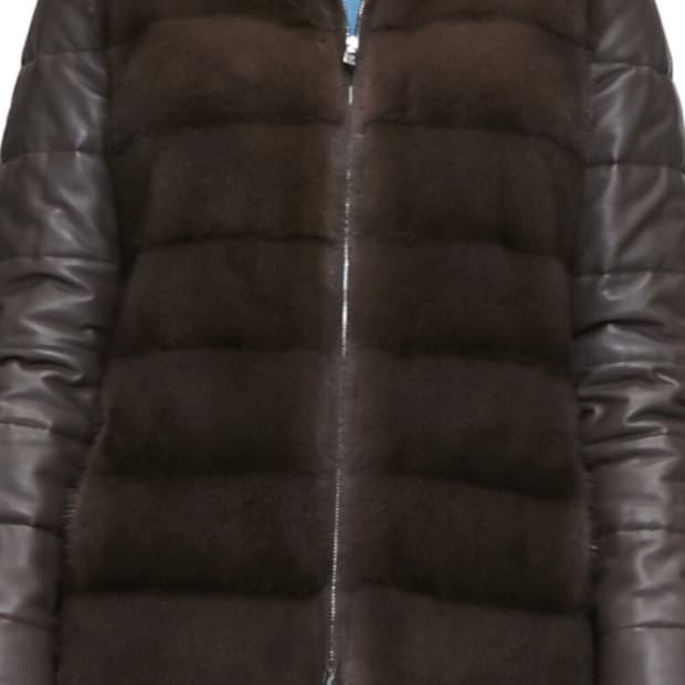 로로 피아나 재킷(램스킨/베이비 캐시미어/밍크 퍼)40 사이즈-해외발송