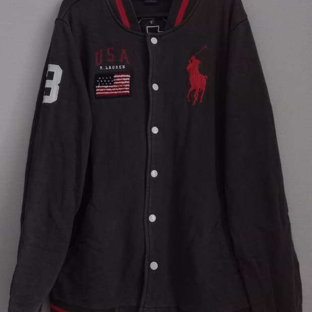 폴로 POLO 빅포니 성조기 USA 집업 바시티 자켓 105/XL