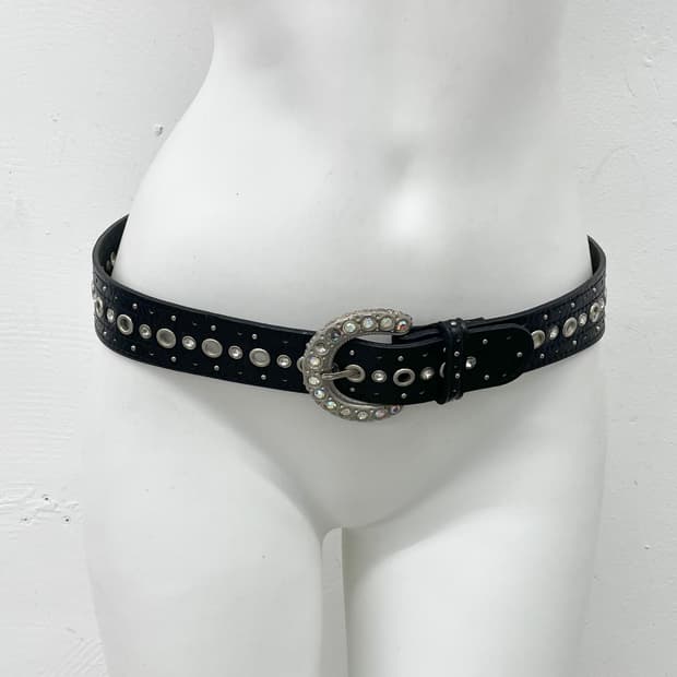 펑크 큐빅 스터드 버클 벨트