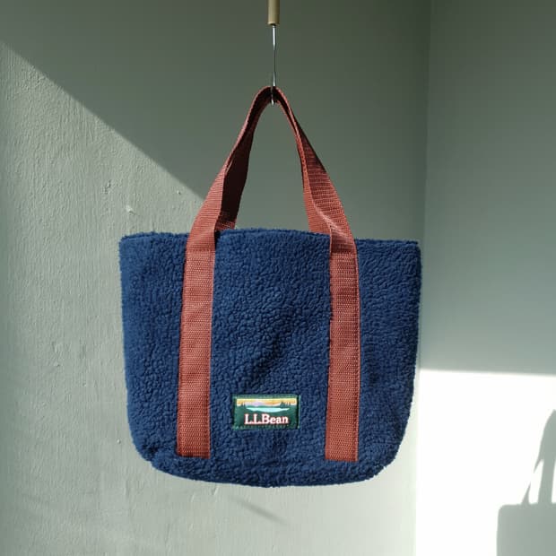 L.L bean fleece tote bag