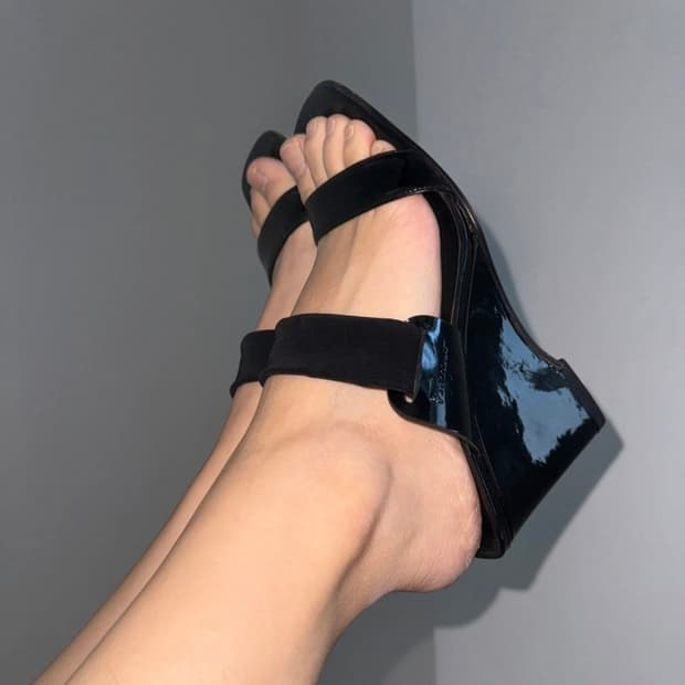 Salvatore Ferragamo Patent Leather Wedge