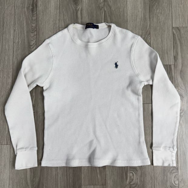 폴로 랄프로렌 엄성현 와플 니트 화이트