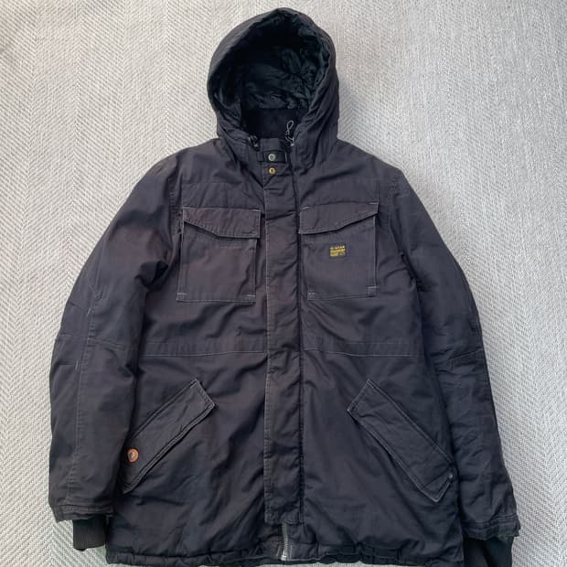 지스타로우 밀리터리 후디 파카