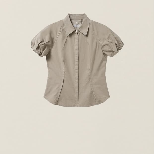 EE누마레 women balloon sleeve blouse beige