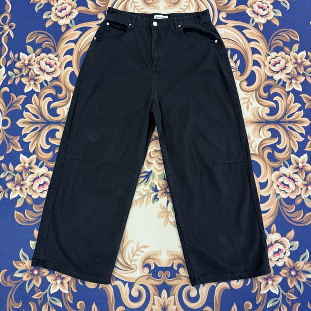 (XL)밀로 아카이브 와이드 코튼 팬츠(블랙)