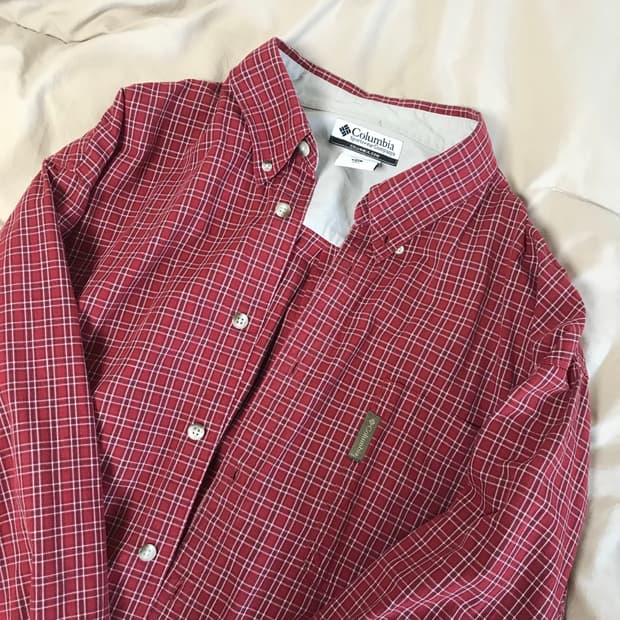콜롬비아 체크 긴팔 셔츠 2xl