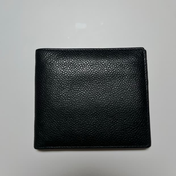 톰브라운 페인 그레인 레더 반지갑 블랙
