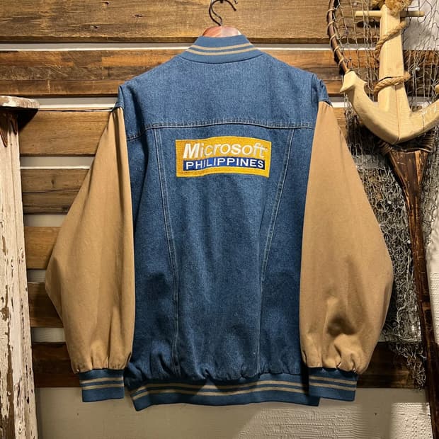 [M]마이크로소프트 데님 바시티 자켓