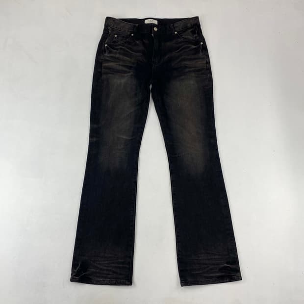 엘무드 워싱 플레어 핏 부츠컷 데님 진(33)