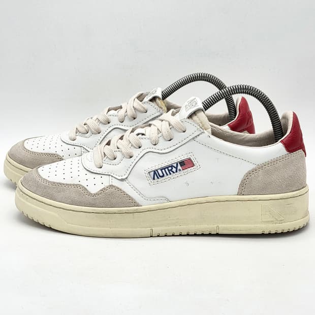  오트리 메달리스트 로우 스니커즈 화이트/레드 (42)  