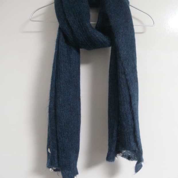 blue mohair scarf