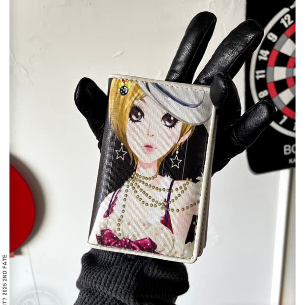 90-00s JPN Punk Girl Print Wallet