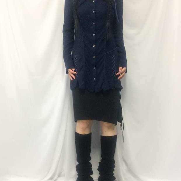 Ozz croce lace up point shirt