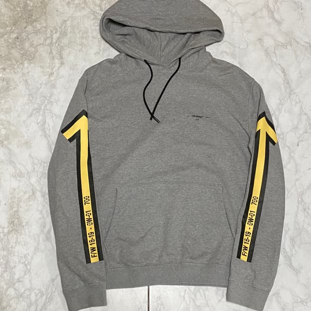 오프화이트 애로우 후드티셔츠 사이즈 XL