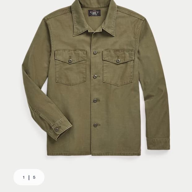 [M] rrl 더블알엘 리버스 새티인 오버셔츠