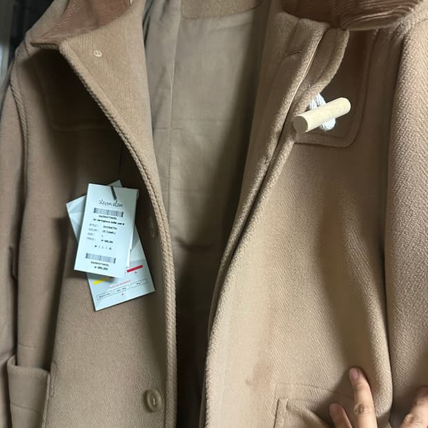 스티브 알란 헤링본 더플 코트 L