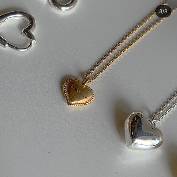 every things collect 실버 하트팬던트 목걸이