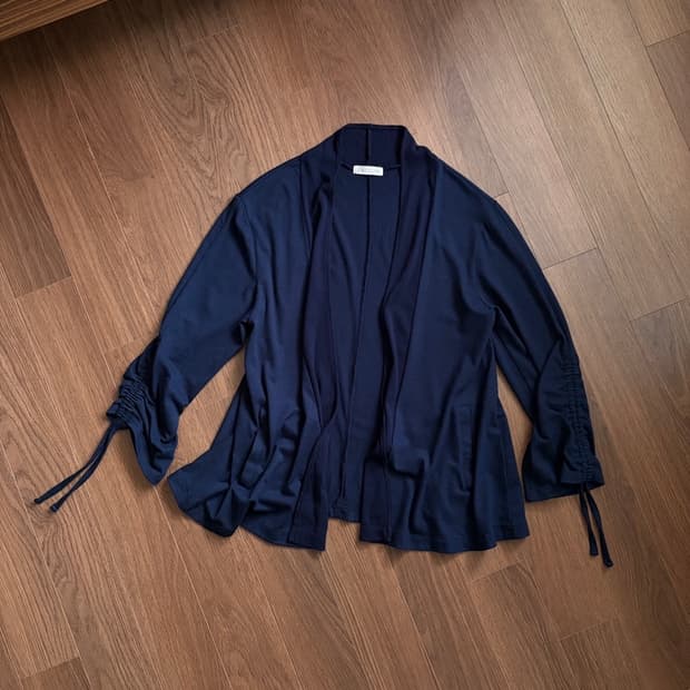shirred robe cardigan