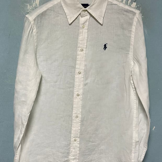 POLO 폴로 릴렉스핏 여자 린넨셔츠 화이트 릴렉스핏 XS 85 44