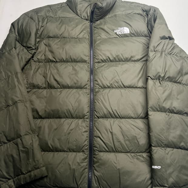 노스페이스 550 필 다운 푸퍼 패딩 카키