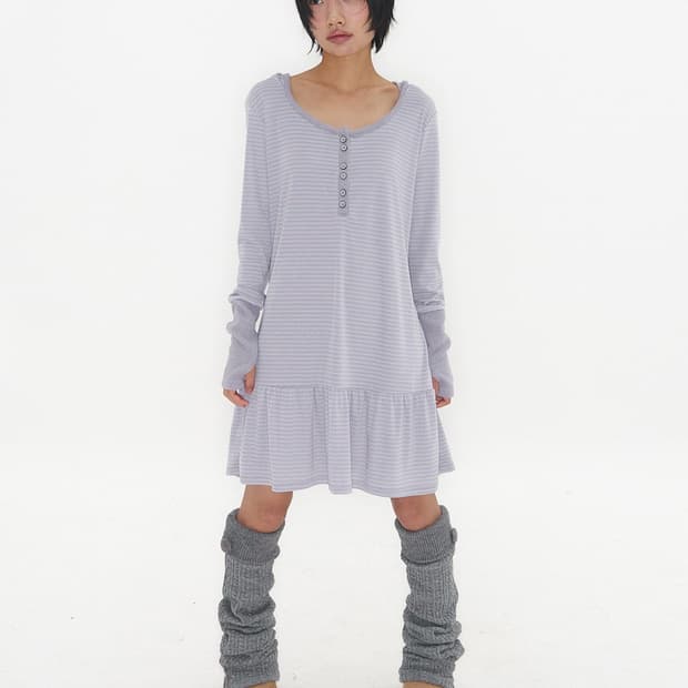 익스파이드걸 코지 레그워머 그레이