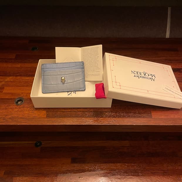 알렉산더 맥퀸 스카이블루 카드지갑 풀세트